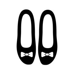 Ballet flat shoes illustration on white background. EPS 10