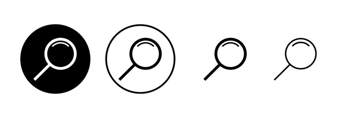 Search icon vector isolated on white background. Glass vector icon. search magnifying glass icon. Find