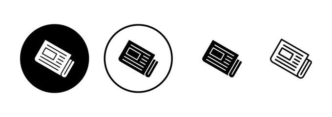 Fototapeta premium Newspaper icon vector isolated on white background. news paper icon vector