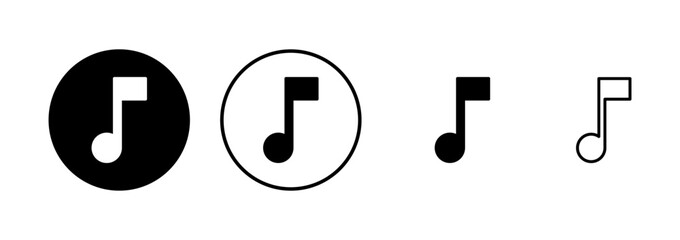 Music icon vector isolated on white background, music vector icon, Melody, song, note, sound, audio sign
