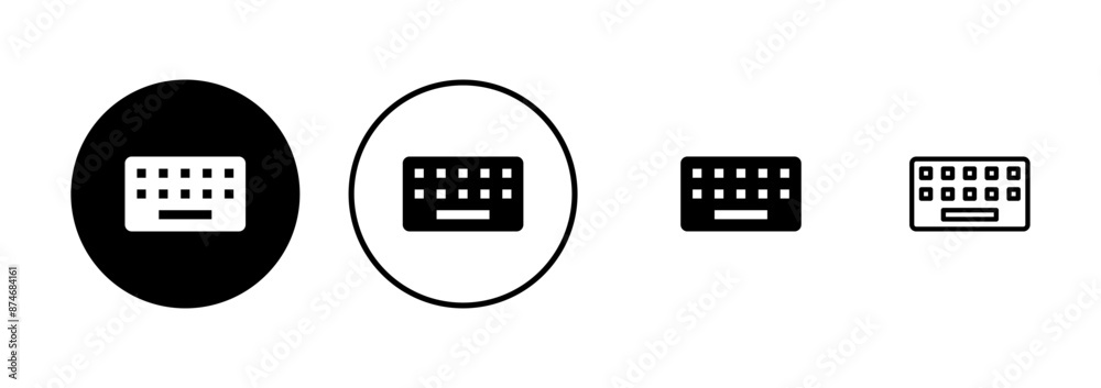 Fototapete keyboard icon vector isolated on white background. keyboard vector symbol