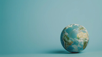 Earth Day globe in bottom right corner, rest of frame empty