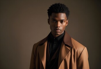 Obraz premium Black man in suit on clean background