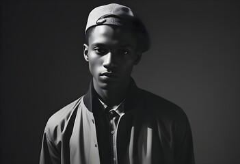 Black man in suit on clean background