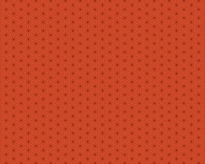 秋をイメージした麻の葉模様（橙）