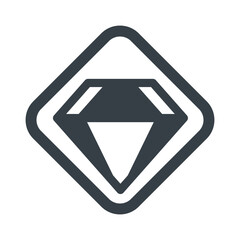 Diamond icon vector for web and mobile app 