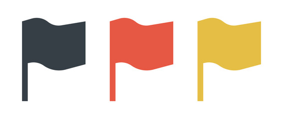 flag icon set isolated on white background