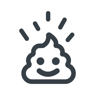 recommend clip art: poo icon isolated on white background