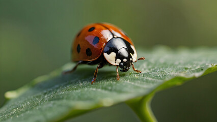 close-up macro photo of ladybug