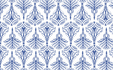 hand drawn ethnic batik seamless pattern  abstract illustration  wallpaper  texture  tile design