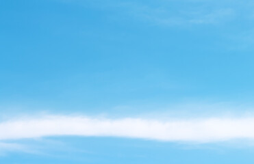 Fototapeta premium Clouds soft line patterns on bright blue sky background and vast space