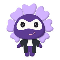 Advocate Orchid Flower Mascot Character Illustration