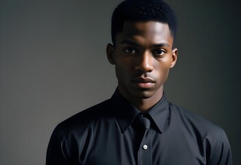 Obraz premium Black man in suit on clean background