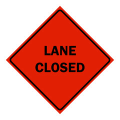 Construction Signs - lane closed sign