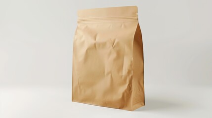 Brown Craft Paper Bag Template Mockup for Food Packaging