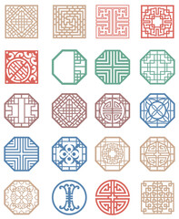 Chinese style pane pattern pattern