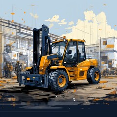 Fototapeta premium Modern Logistics and Transportation Concepts Illustrated.