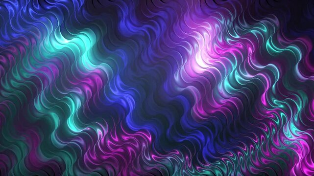 Colorful waves abstract motion background. Seamless looping animation