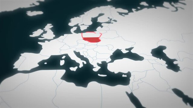 Poland map 3D animated