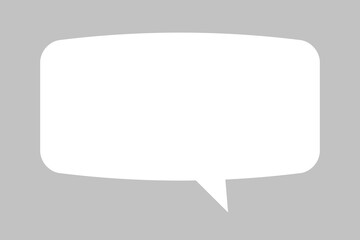 Naklejka premium White painted simple speech bubble 