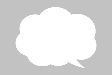 White painted simple speech bubble
