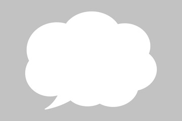 White painted simple speech bubble

