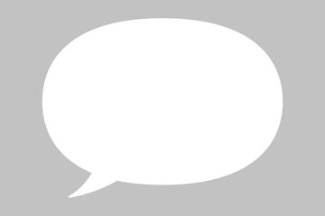 White painted simple speech bubble
