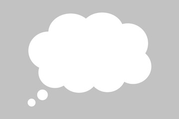 White painted simple speech bubble
