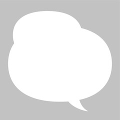 White painted simple speech bubble
