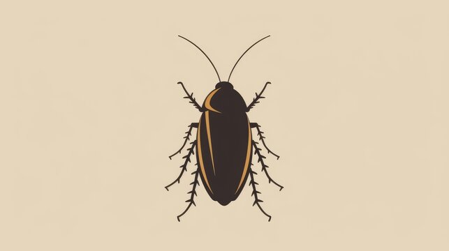 cockroach on white background