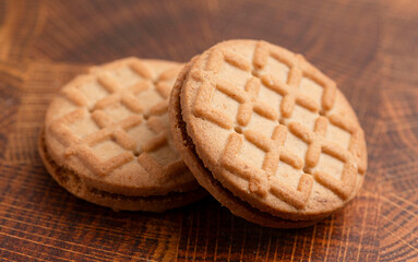 Creamy Round Peanut Butter Sandwhich Biscuit Cookies