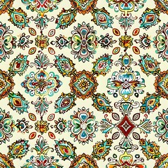 Fototapeta premium Detailed Blue Mandala with Traditional Moroccan Influence