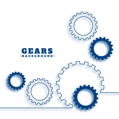 elegant mechanical gear wheel motion white background