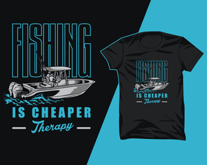 fishing boat t shirt design