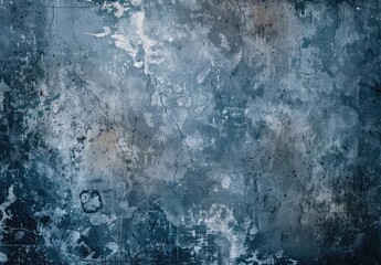 Obraz premium Abstract blue textured background with cracks and scratches.