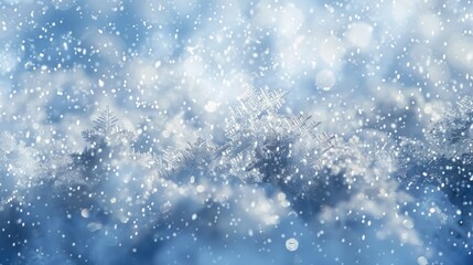 Obraz premium Captivating Snowflake Textures and Silhouettes in a Serene Winter Wonderland