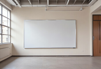 blank white board copy space in classroom school building