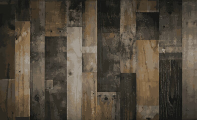 Trendy reclaimed wood background with a shabby chic texture in vector format.