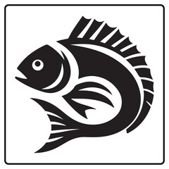 Fish silhouette best new logo vector , Vector set of linear logos and emblems fish and fishing abstract design elements 