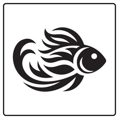 Fish silhouette best new logo vector , Vector set of linear logos and emblems fish and fishing abstract design elements 