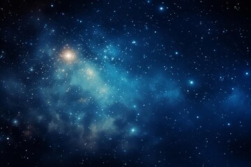 Obraz premium A cosmic abstract background illustration with deep blues and sparkling stars, simulating the vast expanse of outer space