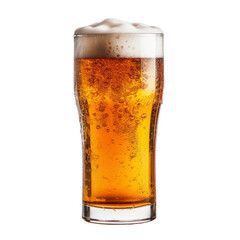 Glass of beer isolate on transparent png.
