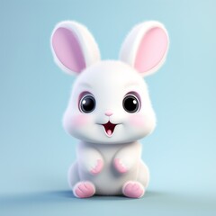 white rabbit on white