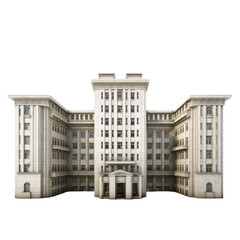 Fototapeta premium Bank building with columns isolate on transparent png.