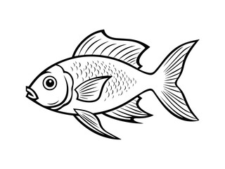 fish silhouette vector illustration