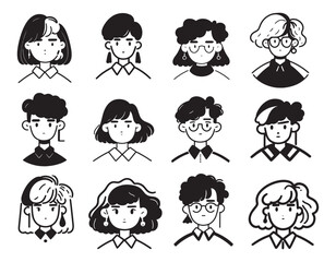 People avatar icons - Face Icon