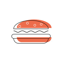 filled burger hamburger cheeseburger icon food