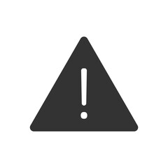 Caution exclamation alert mark with triangle shape icon isolated vector illustration.