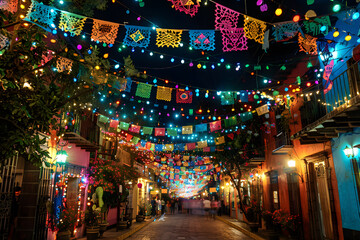Colorful Traditional Village in Mexico