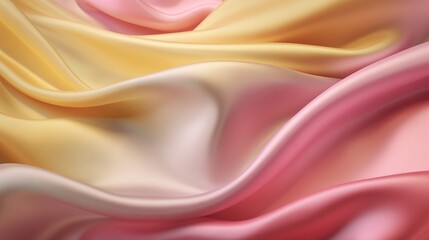 Obraz premium Close-Up Macro Photography of Silk Fabric with Elegant Folds and Smooth Fluidity, Showcasing Abstract Art and Detailed Texture